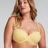 Scallop Padded Strapless Underwired Bikini Top Cup E +, Yellow