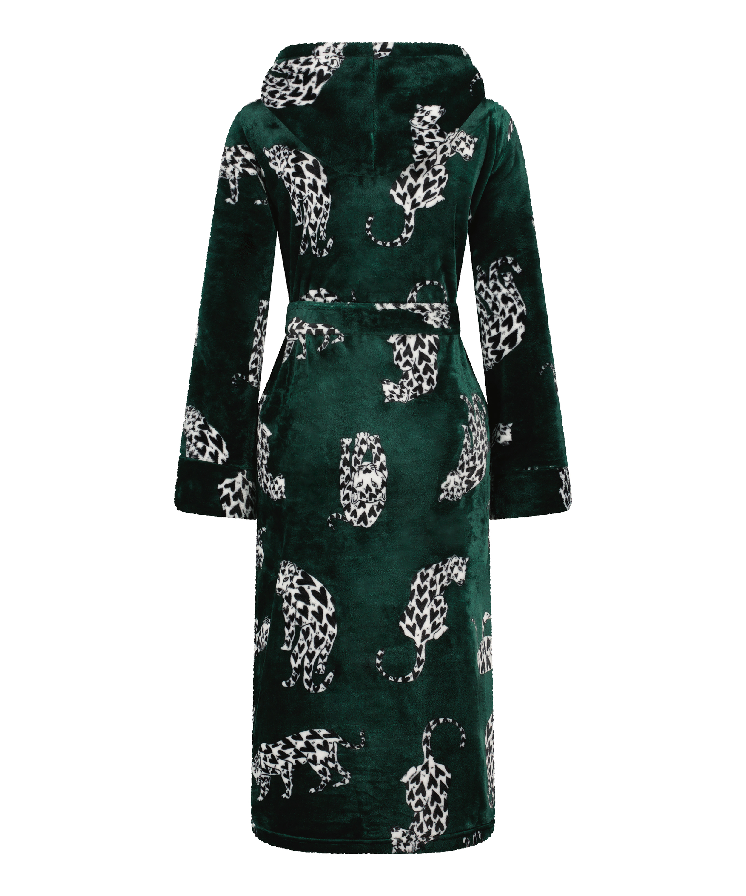 Fleece Bathrobe, Green, main