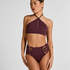 Panama High Waisted Bikini Bottom, Purple