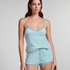 Velvet lace shorts, Green