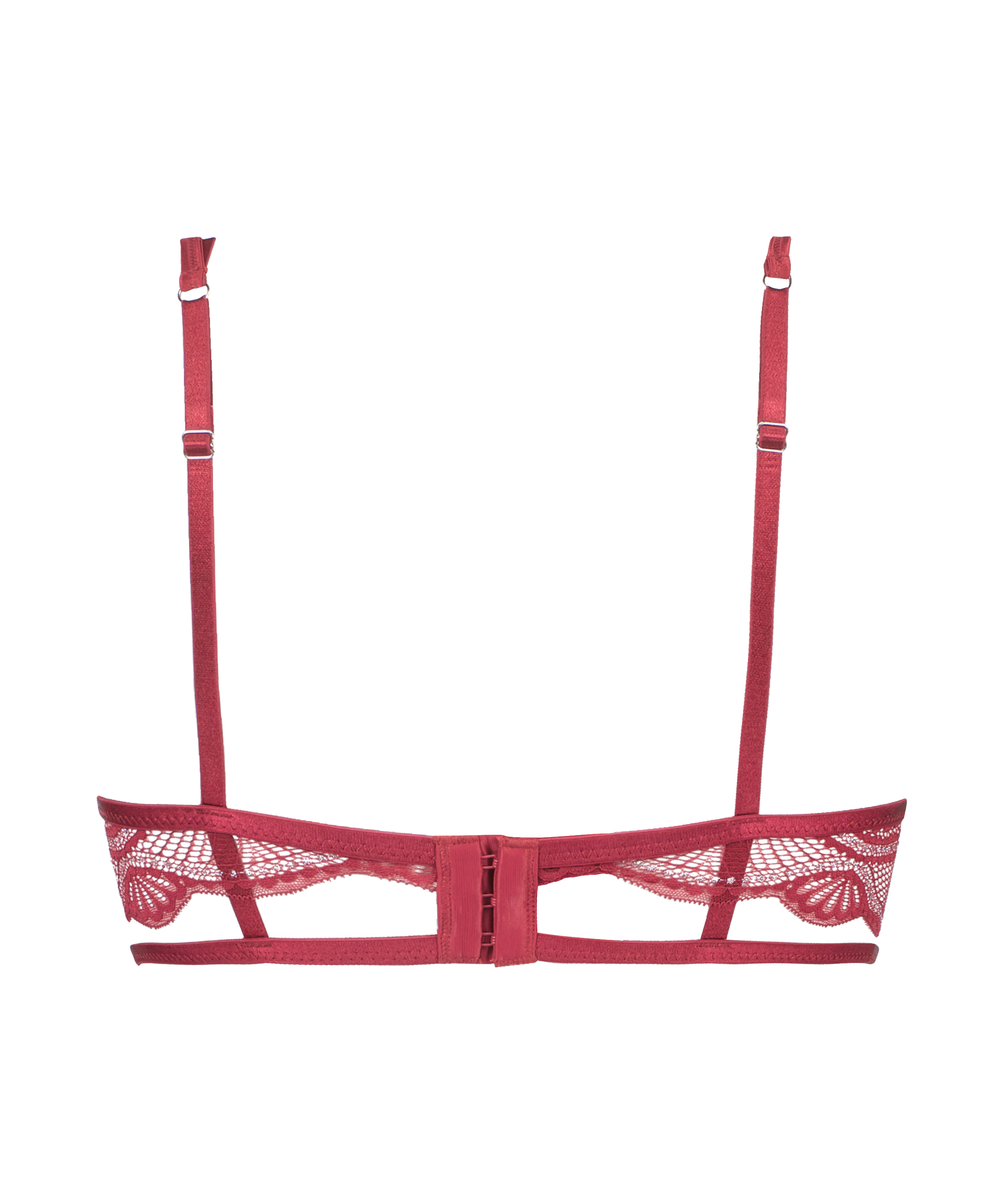 Lyra Non-Padded Longline Underwired Bra, Red, main