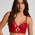 Noeki Non-Padded Longline Underwired Bra, Red