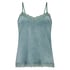 Velours Lace Cami Top, Green