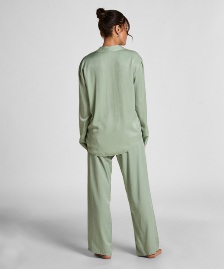 Satin Trousers, Green