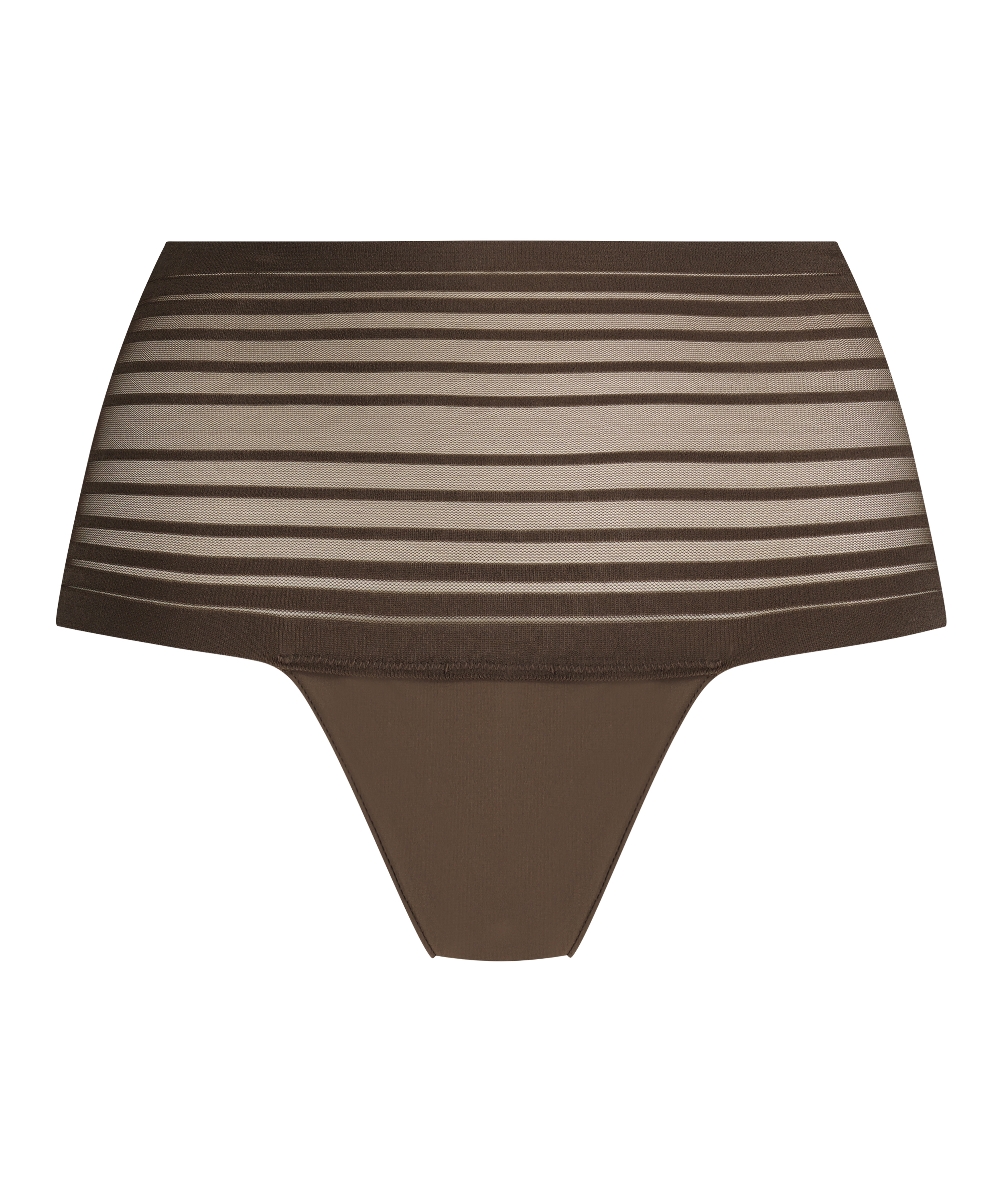 Invisible high thong, Brown, main