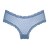 V-shaped Brazilian knickers mesh, Blue