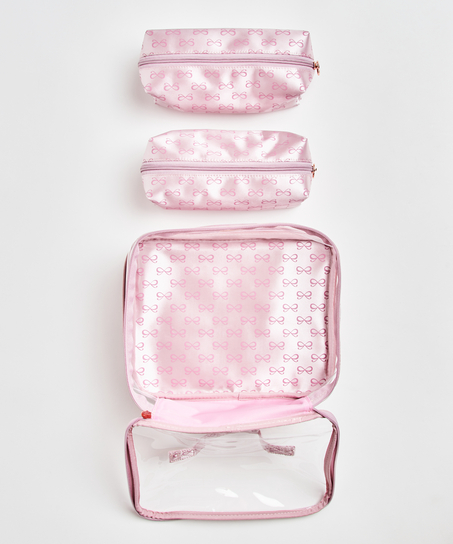 3 pack make-up bag, Pink