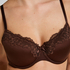 Lace & Shine Padded Underwired Bra, Brown