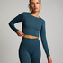 HKMX Seamless Sport Cropped Top, Green