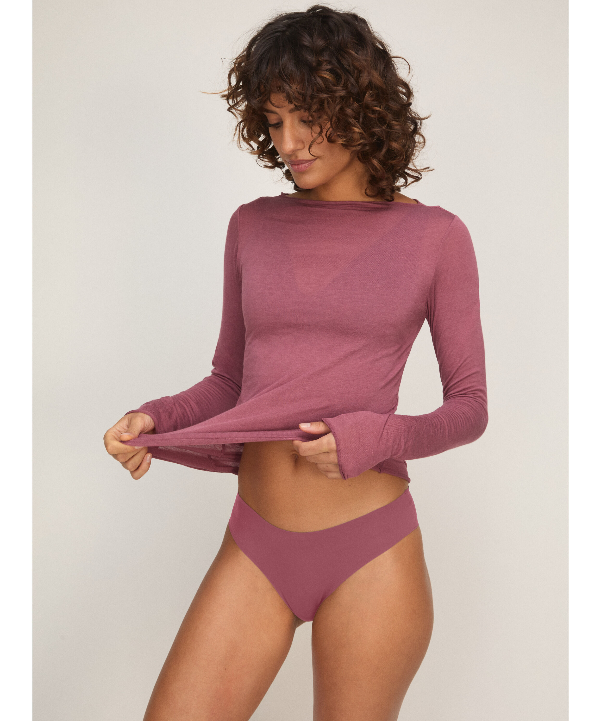 super soft Boatneck shirt with Cashmere, Pink