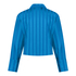 Satin Long-Sleeved Jacket, Blue