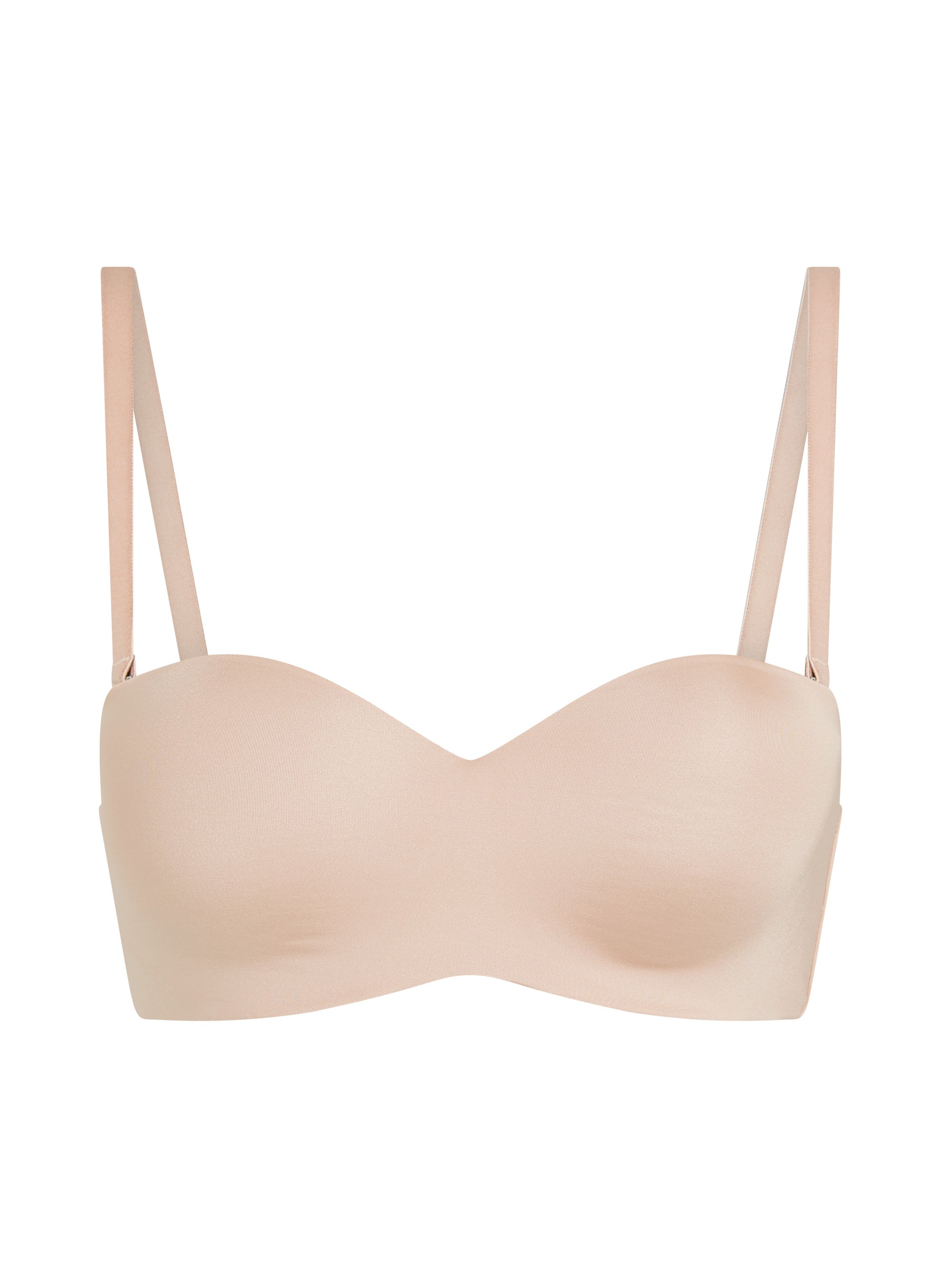 Smooth Padded Underwired Strapless Push-Up Bra, Beige, main