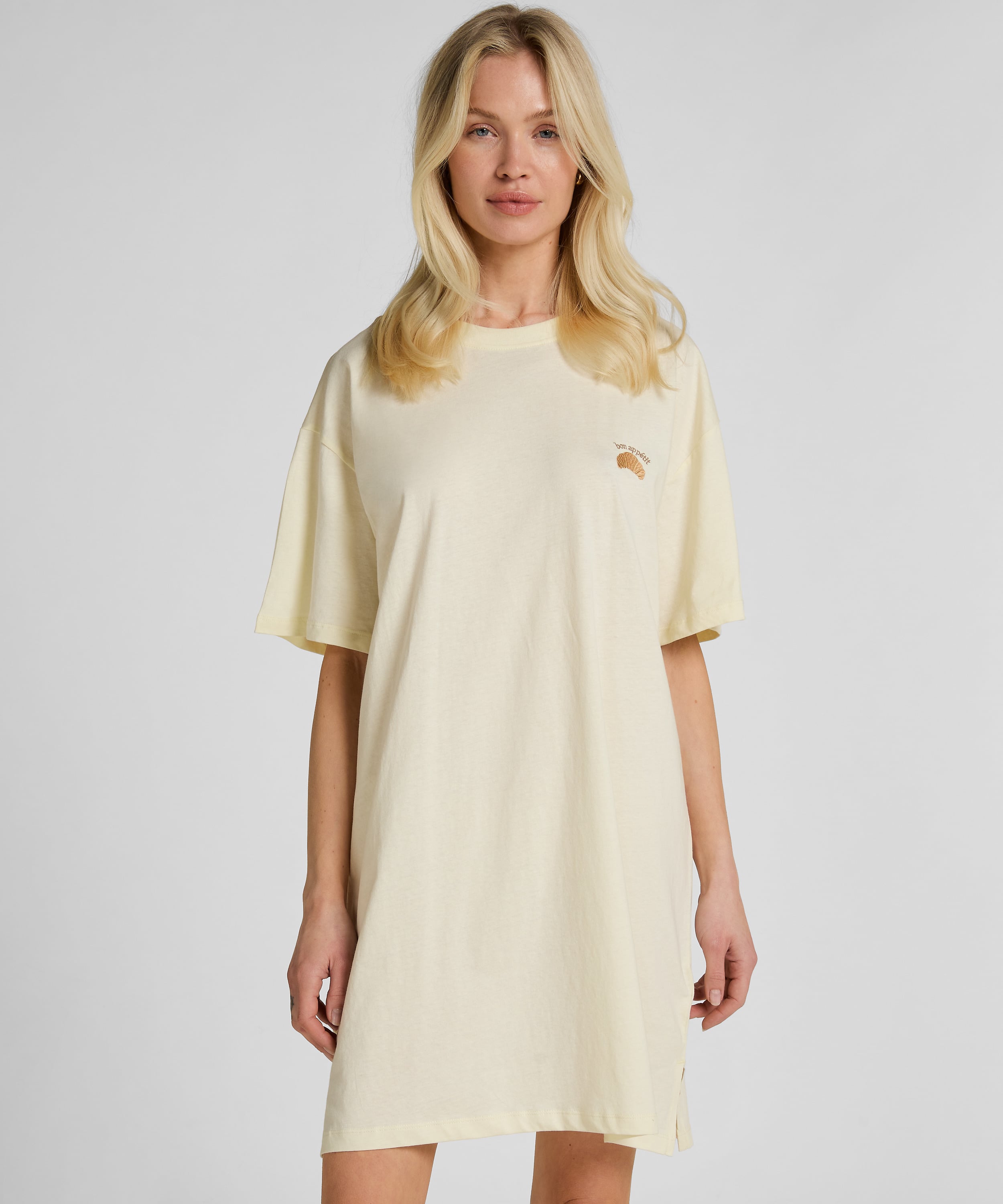 Roundneck Nightshirt, Yellow, main