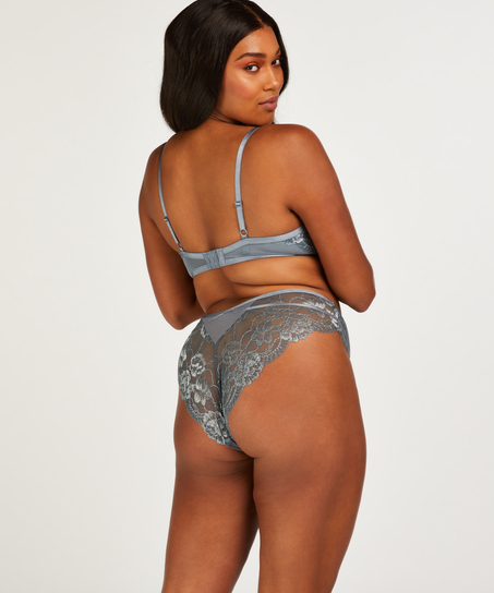 Meghan high-leg Brazilian, Blue