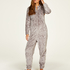 Flannel Fleece Onesie, Gray