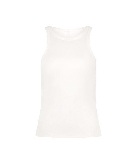 Singlet Tanktop Soft Cotton, White