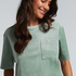Top Velours Pocket, Green