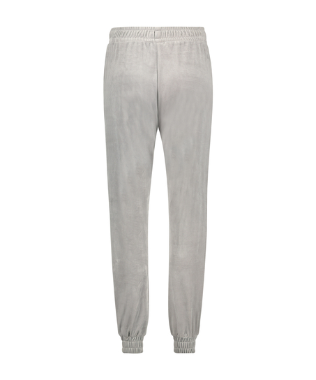 Tall Velours Jogging Bottoms, Gray