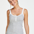 Singlet top cami rib lace, Gray