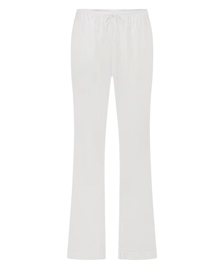 Satin Trousers, White