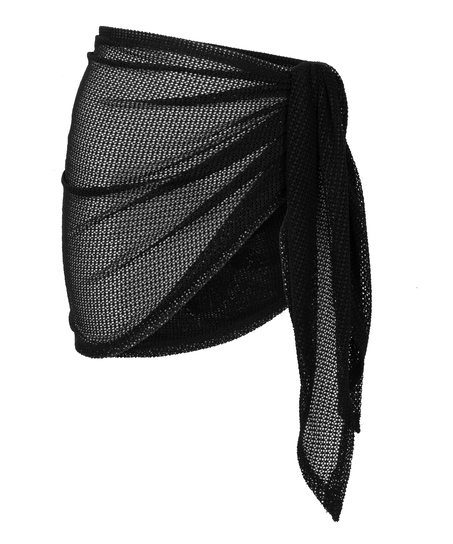 Beach Knit Pareo, Black