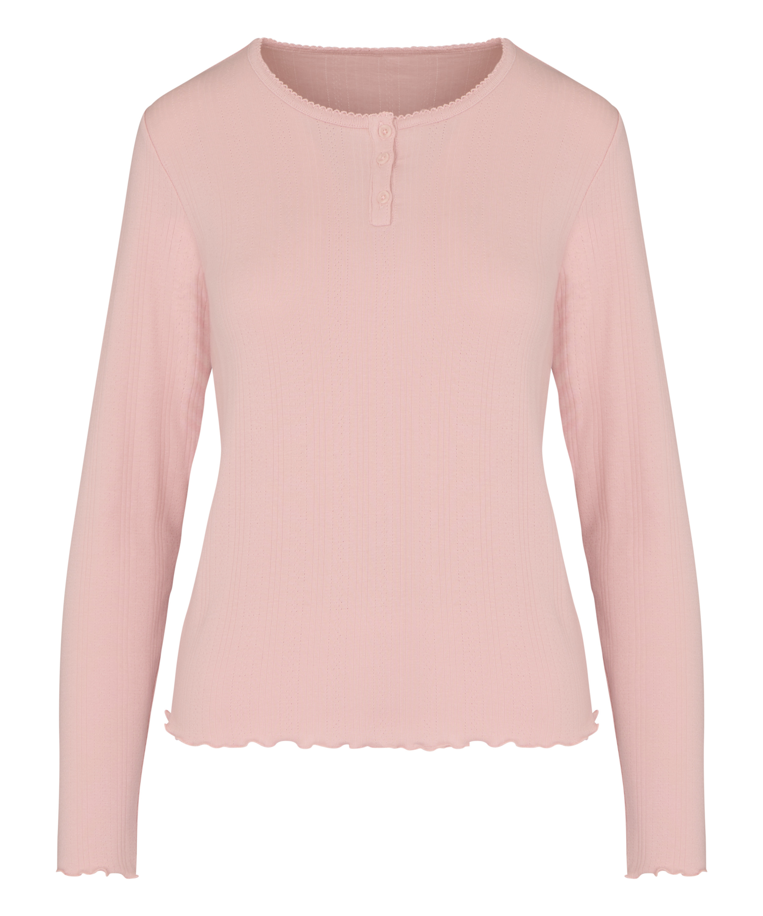 Pyjama Top Pointelle, Pink, main