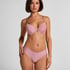 Lace Back Invisible Thong, Pink