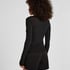 super soft Lace V-Neck shirt with Cashmere, Black