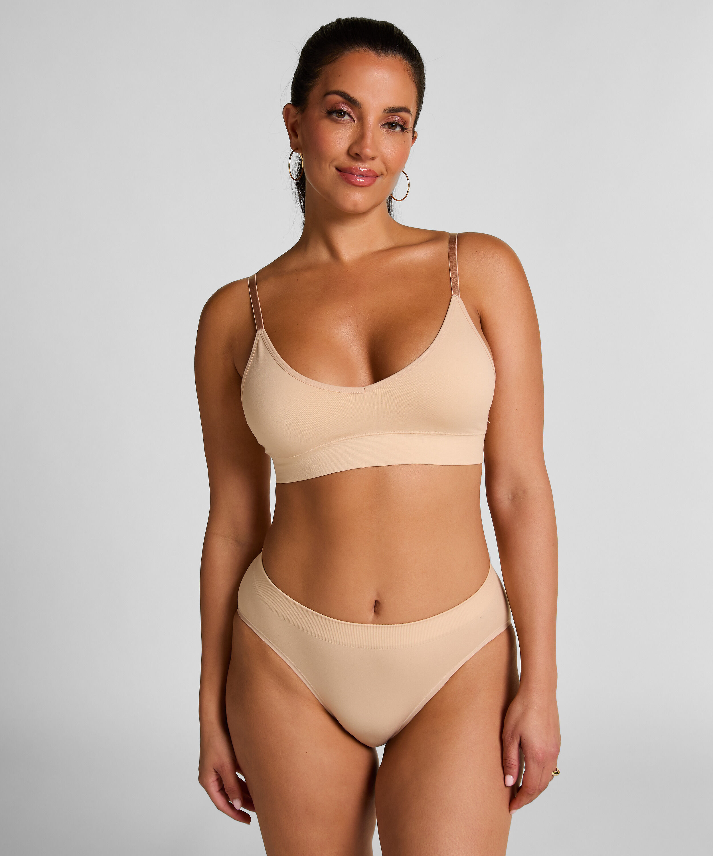 Dide Triangle Bralette, Beige