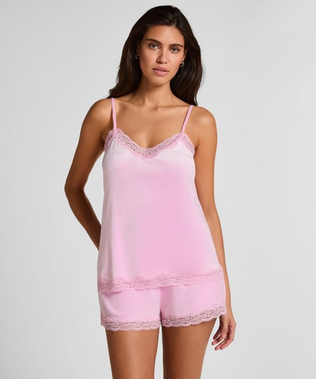 Velours Pyjama Set, Pink