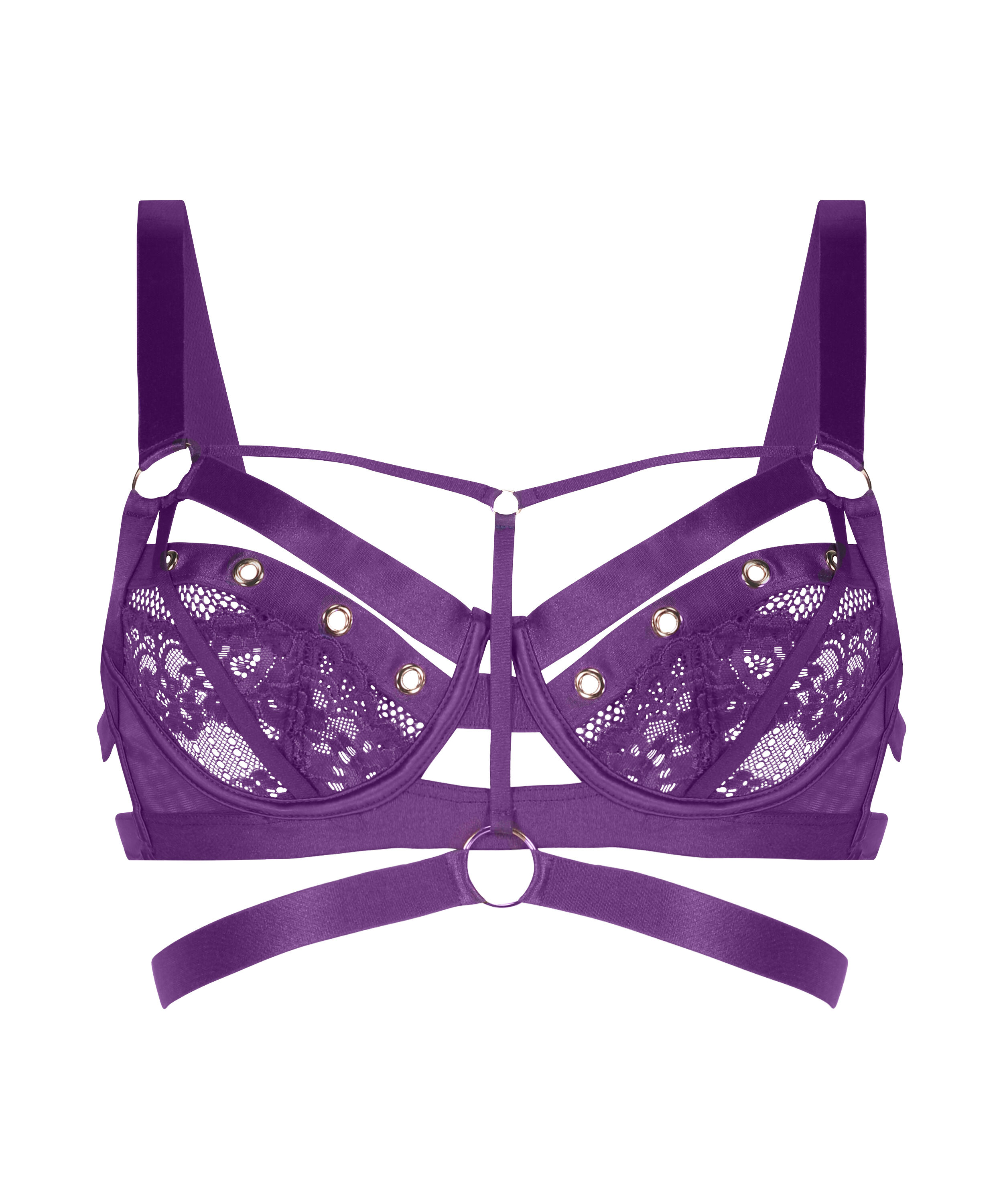 Sadie Non-Padded Longline Underwired Bra, Purple