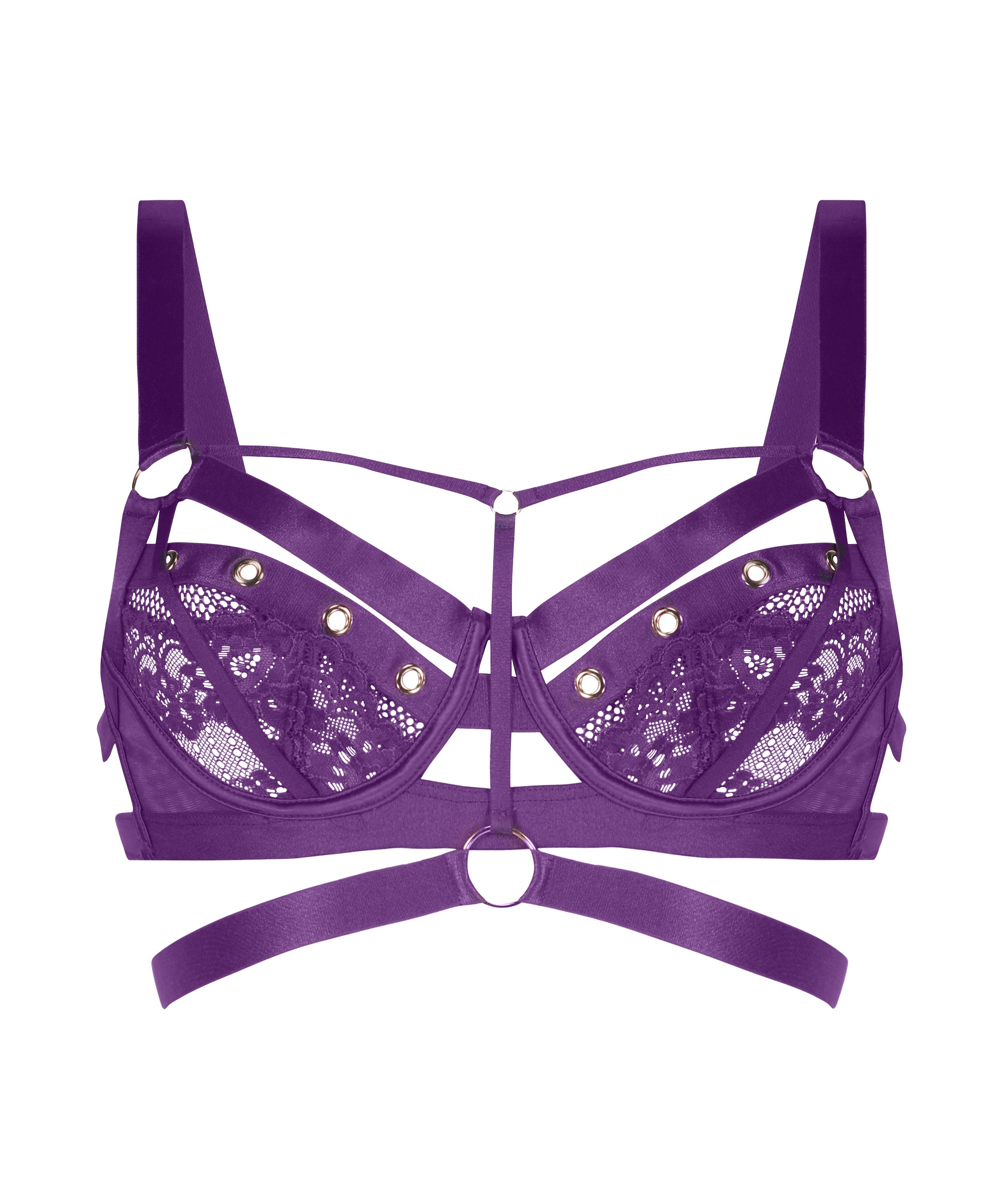 Sadie Non-Padded Longline Underwired Bra, Purple, main