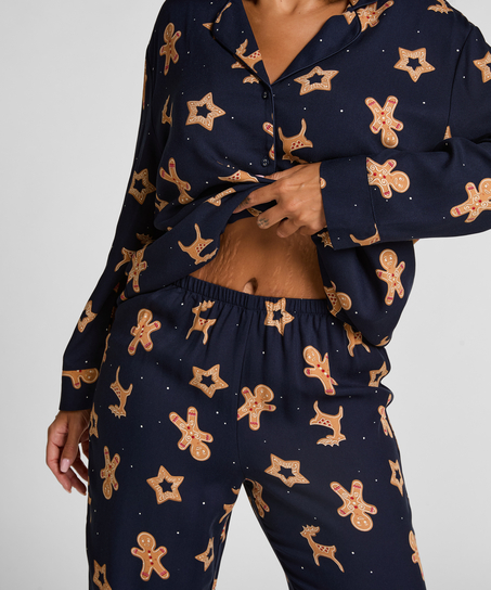 Gingerbread Pyjama Set, Blue