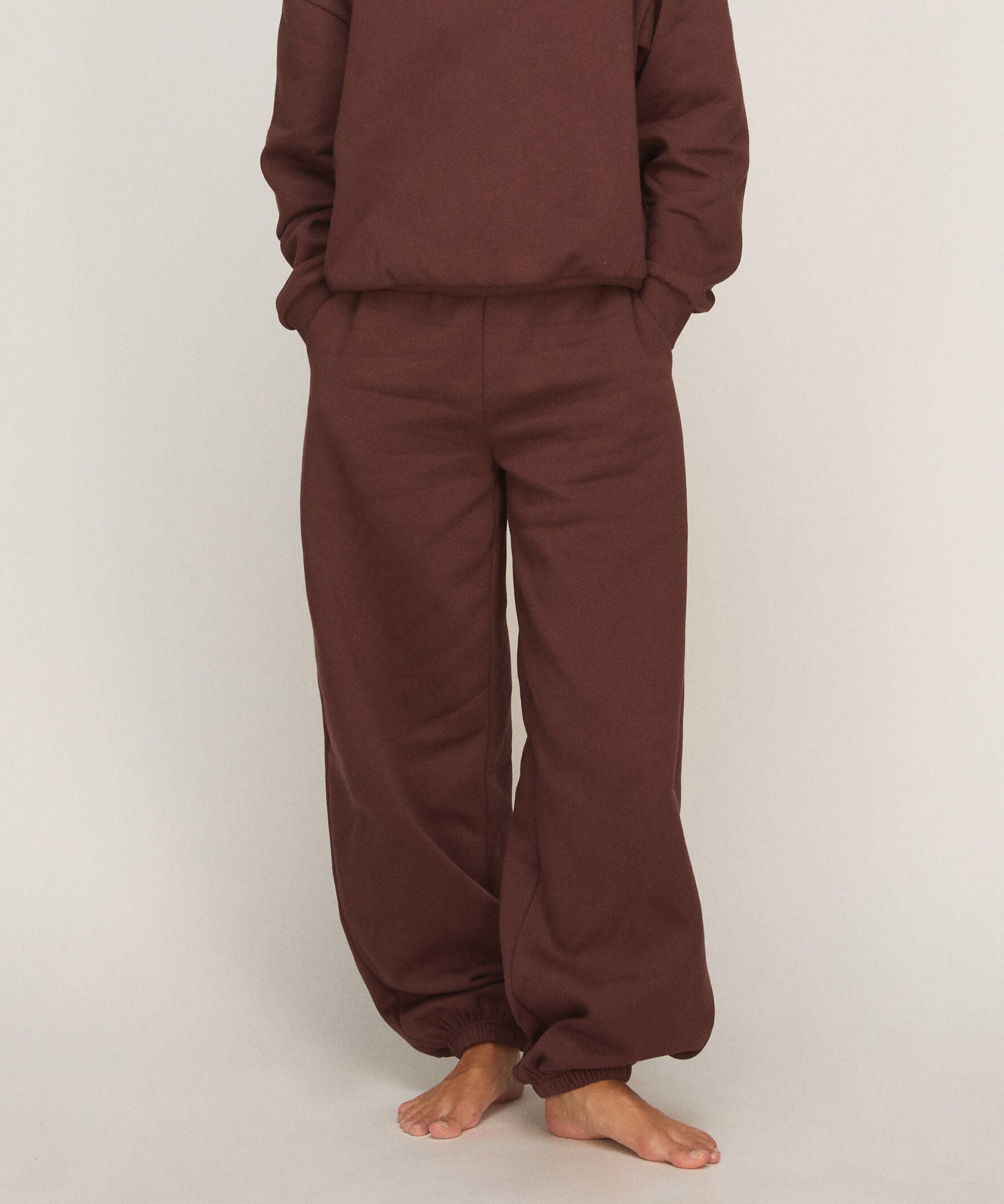 Jogger brushed sweat, Brown