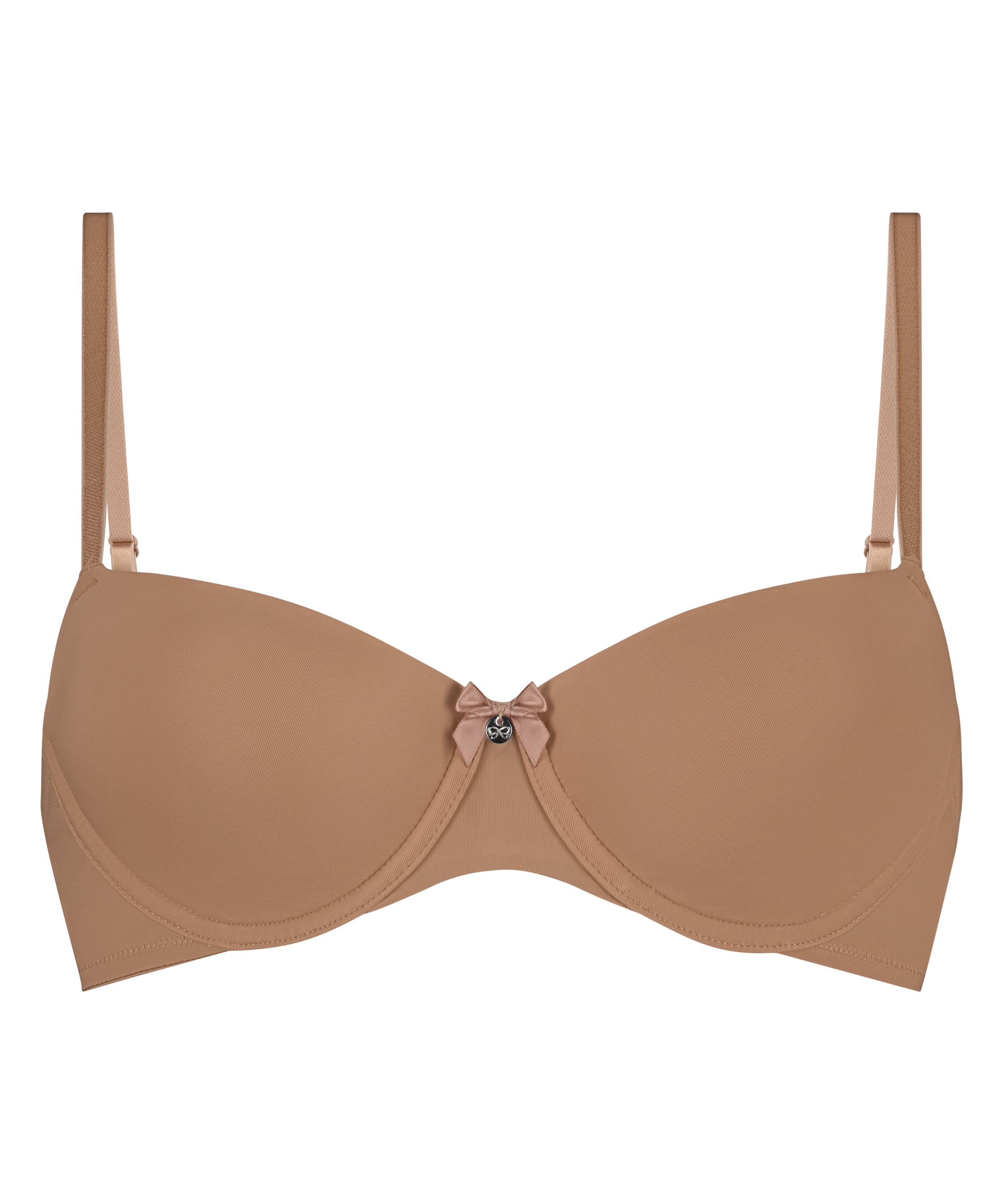 Demi Padded Underwired Bra, Brown, main