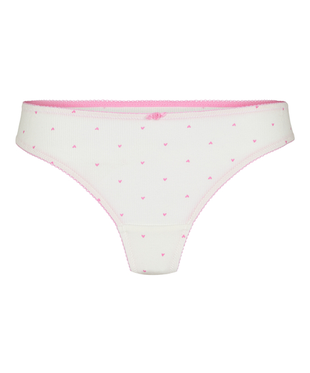 Thong Renee Cotton, White