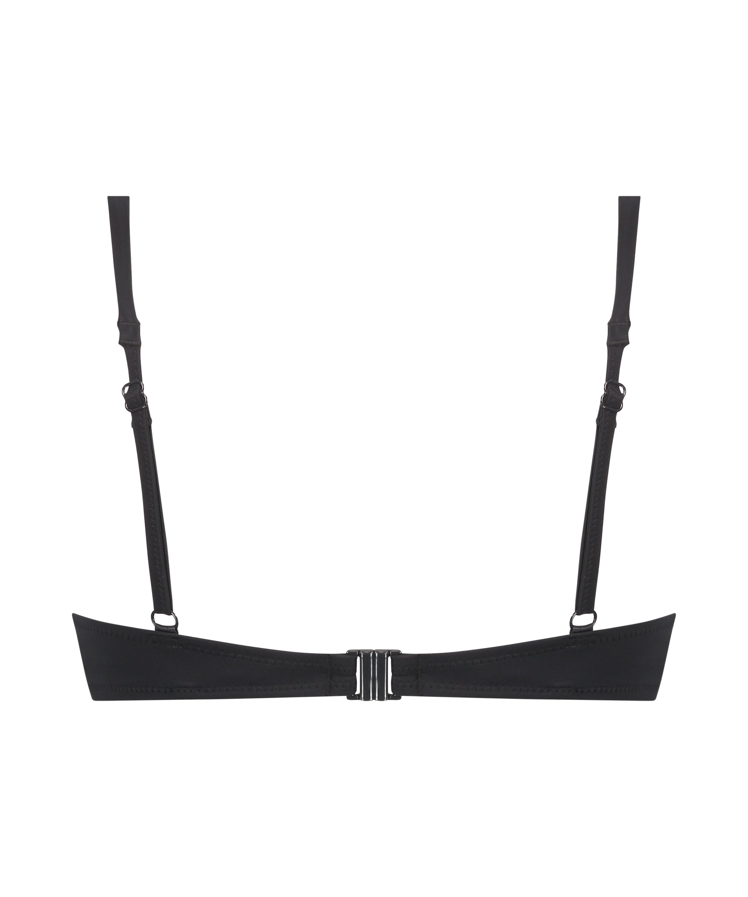 Padded underwired bikini top Luxe Cup E +, Black, main