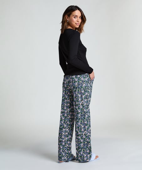 Long-Sleeved Pyjama Top, Black