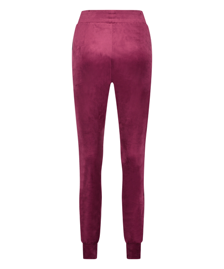 Velour Jogging Bottoms, Purple
