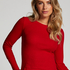Long-Sleeved Pyjama Top, Red
