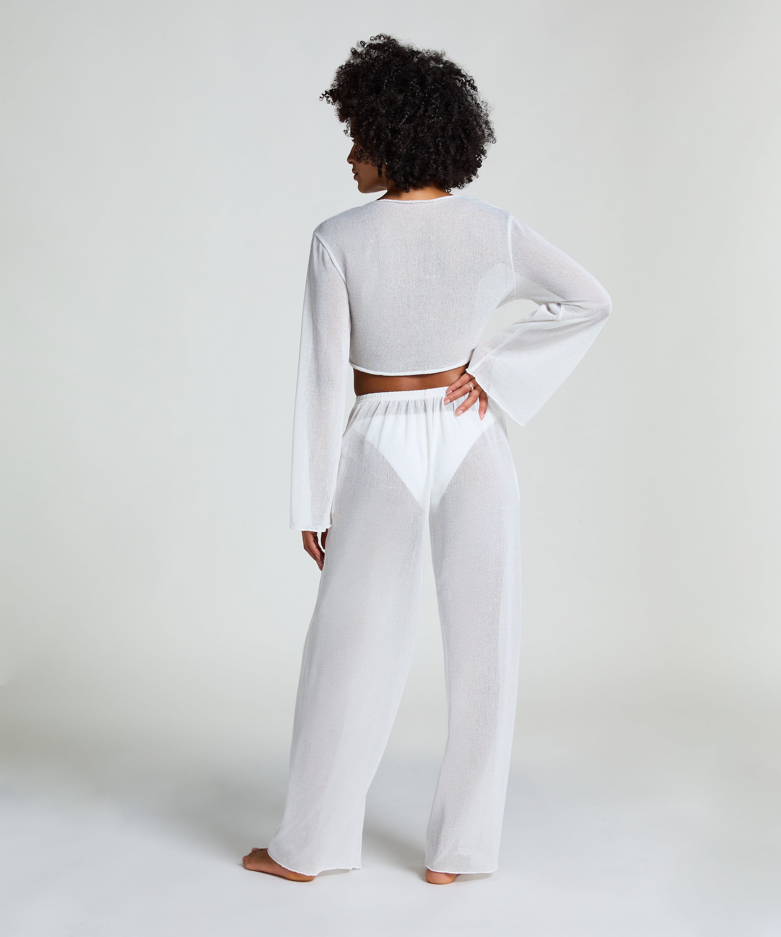 Beach Knit Pant, White, main