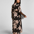 Kimono Long Satin Lace, Black
