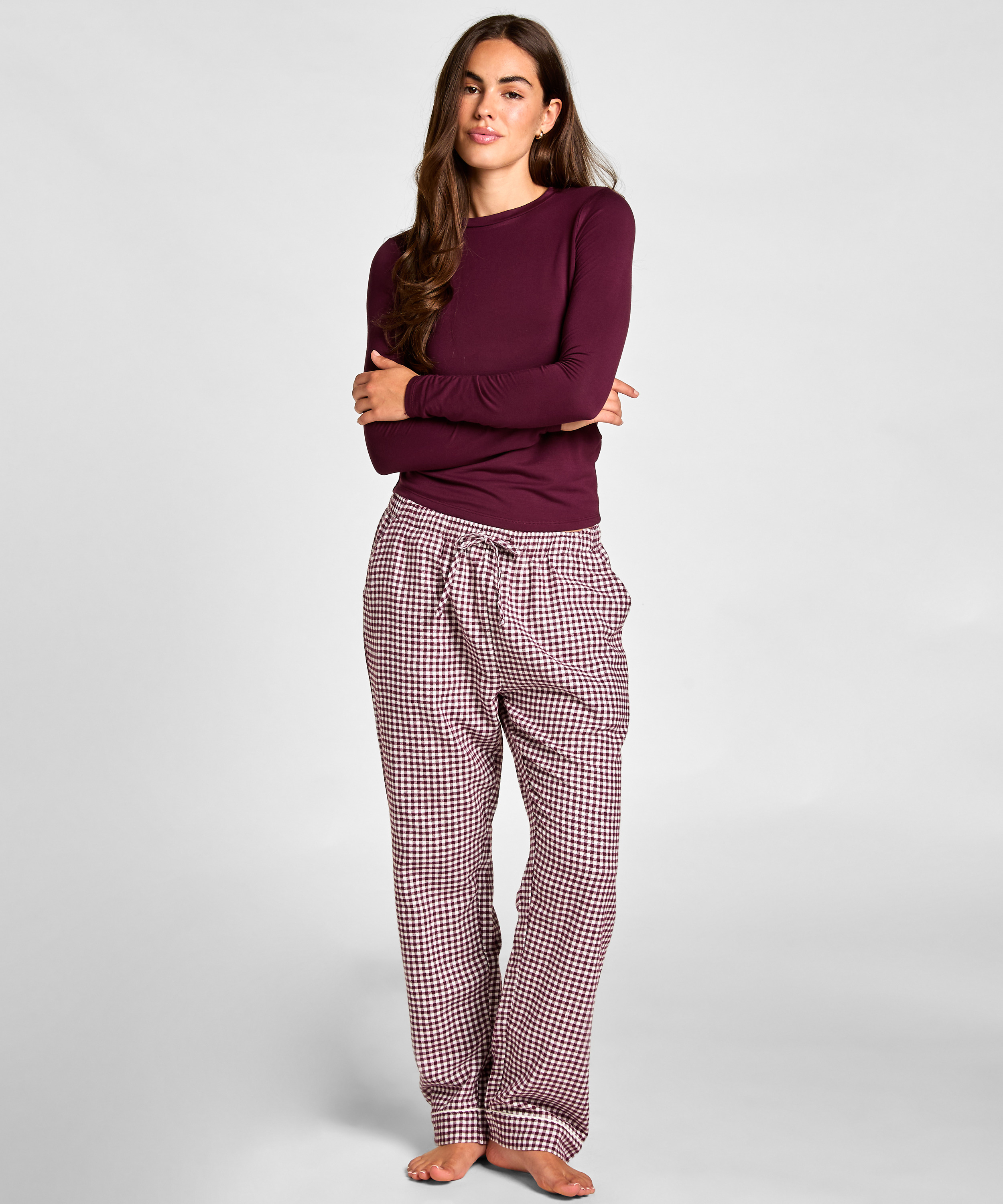 Pyjamaset Twill, Purple, main