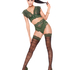 Stay Ups 15 Denier Lace, Green