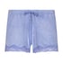 Velvet lace shorts, Blue