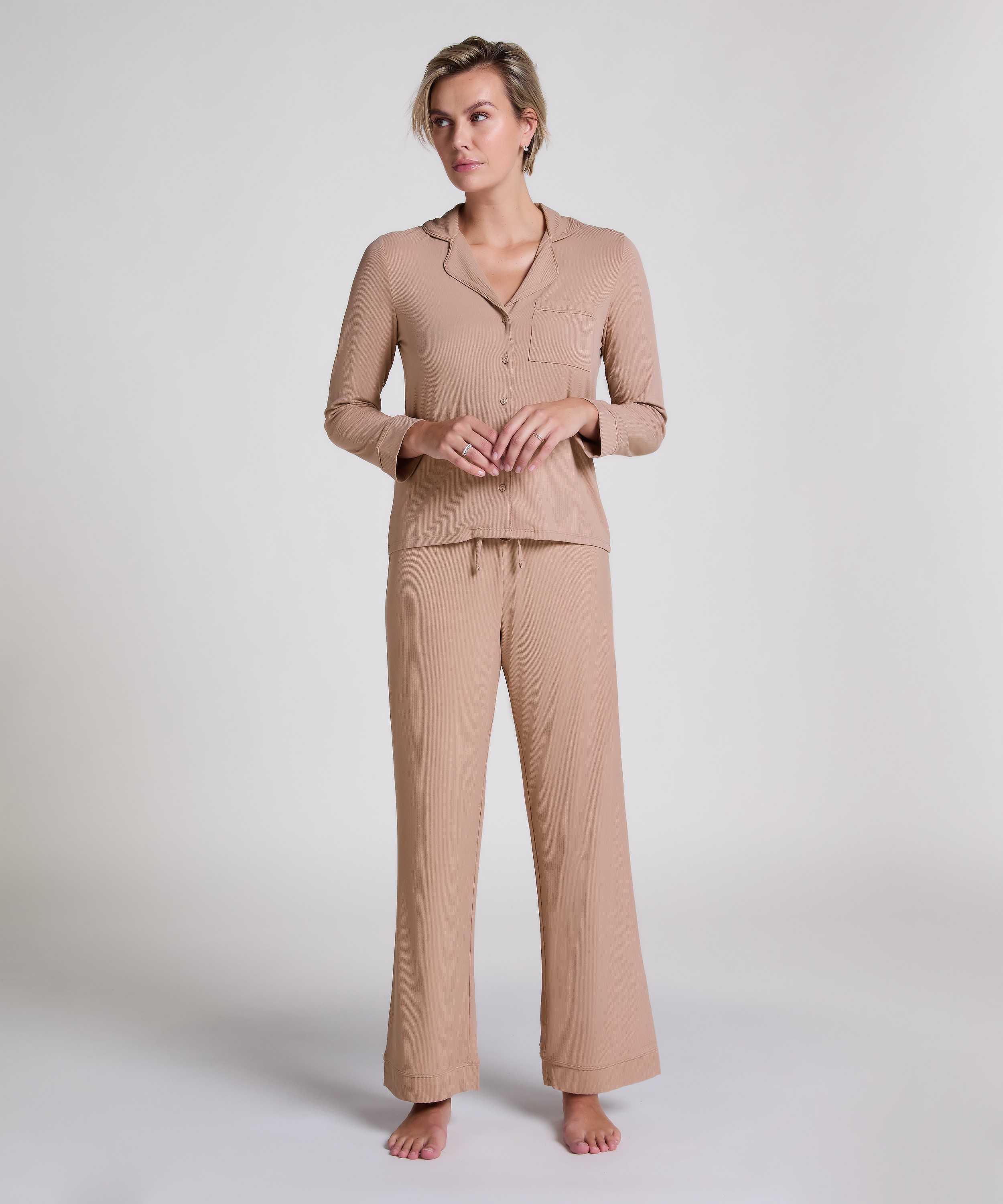 Petite Pant Rib Essential, Beige, main