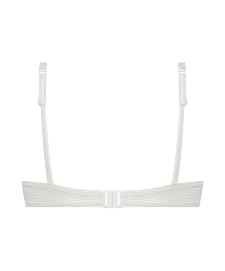 Scallop Non-Padded Underwired Bikini Top, White