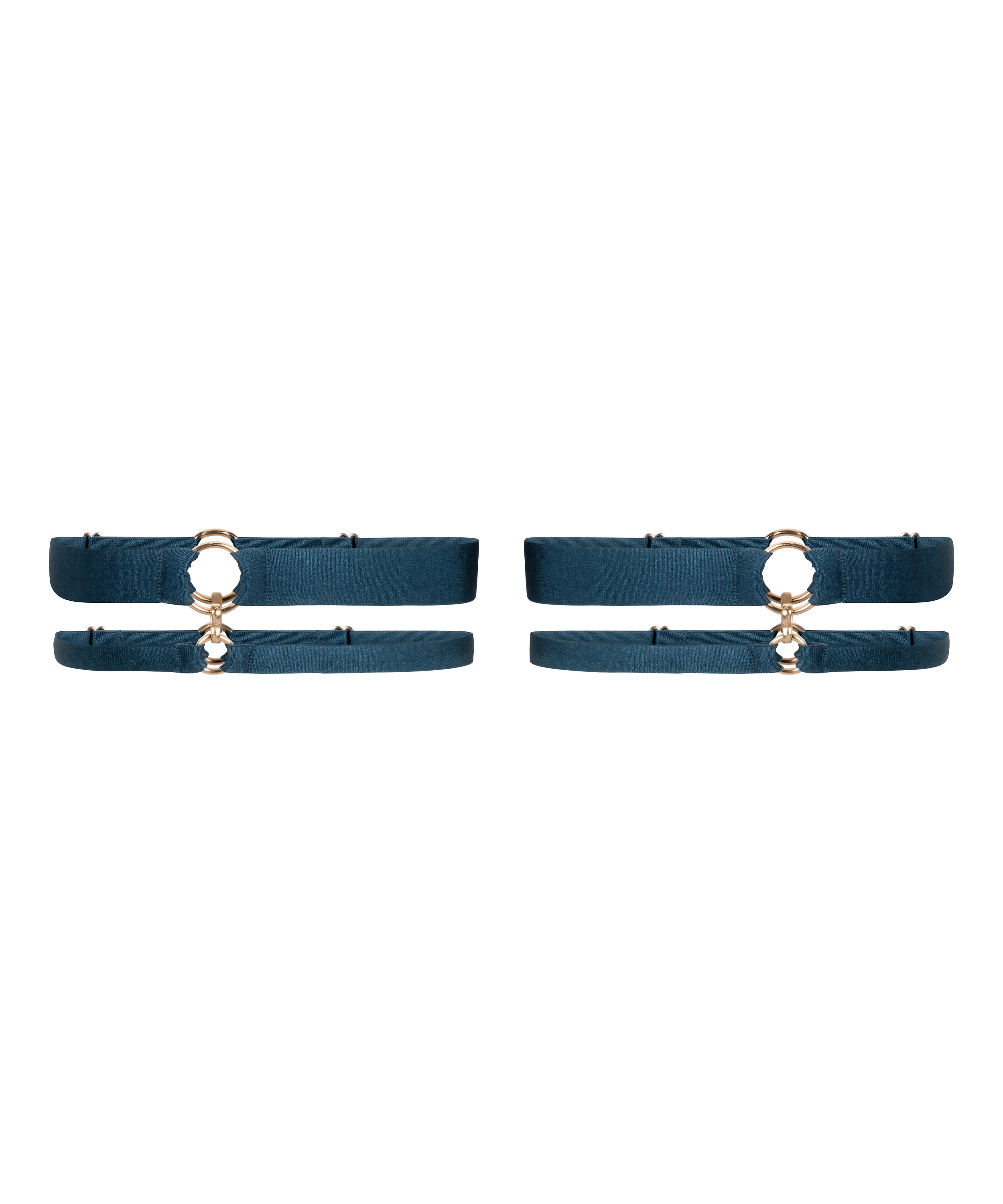 Elastic Leg Garters, Blue, main