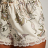 Satin pyjama shorts, White