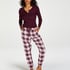 Petite Twill Check Pyjama Pants, Red